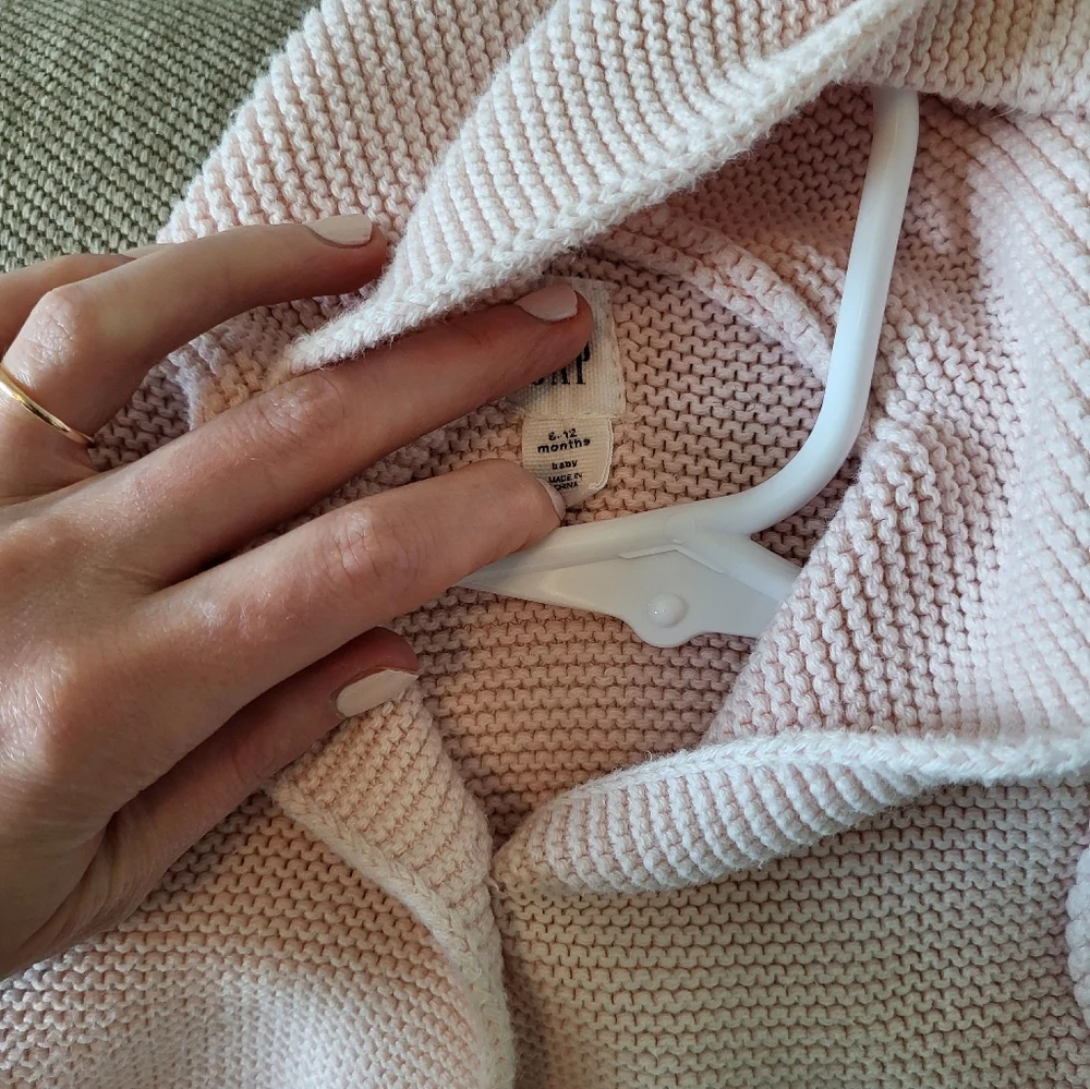 Baby Gap Pink Knit Baby Sweater 6 - 12m - Picture 2 of 2